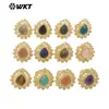 MR029 Nuevo Anillo de Joyería Esencial para Fiesta de Damas Vacaciones Forma de Gota Pequeña Incrustado Zirconio Chapado en Oro de 18k