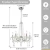 Candelabro de cristal estilo europeo, lámpara elegante para sala de estar de villa, lámpara lujosa para comedor, lámpara para salón de hotel de edificio dúplex, salón de bodas