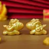 Micro Paisaje Zodiaco Caballo Dorado Auspicioso Hogar Escritorio Coche Escritorio Resina Manualidad DIY Decoración Adornos Pequeños