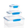 Recipiente Rectangular Sellado para Microondas para Conservación Fresca Caja para Almacenamiento de Alimentos Refrigerador Congelador Sellado para Conservación Fresca Caja de Plástico con Tapa