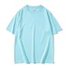 220g Algodón de fibra larga Xinjiang Bingshuang Camiseta para padres e hijos Suelta Cuello redondo Manga corta Ropa de clase Actividad grupal Estampado de logotipo