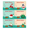 Pegatinas decorativas planas de Navidad más vendidas de Amazon, etiquetas autoadhesivas en blanco sobre las que se puede escribir a mano