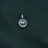 Plata de Ley S925 Colgante Pequeño de Corazón Encanto Redondo en Forma de Corazón Pulsera de Cuerda Trenzada Hecha a Mano DIY Collar Colgante en Forma de Corazón Venta al por Mayor
