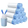 Bolsa de Basura Doméstica con Cordón Blanca Espesada Bolsa de Basura Desechable Automática de Cierre Rápido Cocina Portátil Bolsa de Basura