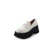 Sapatos sociais femininos estilo britânico outono 2025 novos quentes meninas sola grossa uniforme jk sapatos de camada única combinam com tudo salto alto grosso mocassins