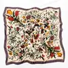 Lenço Quadrado 70cm Colorido, Novo Estilo Fashion, Lenço Quadrado Floral de Seda Falsa, Lenço Simples e Leve de Seda Falsa, Lenço Pequeno para Pescoço