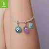 Colgante Original Azul de Amazonita de la Suerte Yinziyun Plata de Ley S925 con Cuentas Colgante de Energía Positiva Accesorios de Joyería