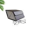 Estuche para Gafas Hecho a Mano con Múltiples Compartimentos, Caja de Almacenamiento de Gran Capacidad, Se Puede Colgar, Estuche Portátil de PU para Gafas de Sol, Estuche para Gafas Resistente a la Presión