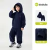 Conjunto de Roupa Quente de Outono Dudu para Crianças, Conjunto Esportivo de Duas Peças para Meninos e Meninas, Macio e de Caimento Solto