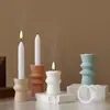 Base de Velas de Banana de Cimento de Resina DIY Papoula Suporte de Vela Cônico Estilo Ins Molde de Silicone