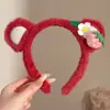 Pulseras de felpa con forma de oruga y estrella de cinco puntas para mujer, mangas anti-humedad, muñequeras deportivas, accesorios de otoño e invierno para niños