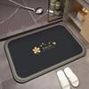 Felpudo absorbente de diatomeas para baño, sencillo y de secado rápido, antideslizante, para puerta de inodoro.