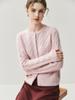 Cardigan de Cáñamo con Botones de Perla y Cachemira para Mujer, Suéter Grueso de Punto con Cuello Redondo para Otoño e Invierno, Chaqueta de Punto Corta