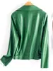 Chaqueta Corta 2026 Nueva Primavera y Otoño Estilo Coreano Corte Delgado Moda Callejera Chaqueta de Cuero para Motocicleta Abrigo de Cuero para Mujer