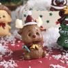 Mini Desenho Animado Família de Animais de Natal Pequenos Enfeites Micro Paisagem Decoração Acessórios Papai Noel Caixa Surpresa Artesanato