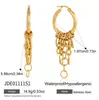 Pendientes de borla de acero inoxidable Wanxing Lujo Ligero Sensación de Alta Gama Adornos para Orejas Resistentes al Color Joyería de Acero de Titanio Dorado 18K Venta al por Mayor Transfronteriza