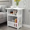 Mesita de Noche Moderna Simple Gabinete de Almacenamiento Simple Almacenamiento de Dormitorio Mesita de Noche Mesa Cuadrada Pequeña para Sala de Estar Nórdica Balcón