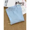 Suéter tejido súper suave, top de manga larga para otoño e invierno, camiseta básica de cuello en U para mujer, jersey, elegante y estilizado, suéter de lana de color liso