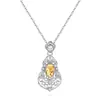 Nueva Joyería de Plata Artesanía Europea y Americana Italiana Estilo Palacio Piedra Natural Amatista Colgante Plata de Ley S925 Lujo Accesible Collar
