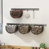 Cesta de Almacenamiento para Cebolleta, Jengibre y Ajo Montada en la Pared Sin Taladrar Estante de Cocina para Pared Cesta Pequeña Colgante para Jengibre y Ajo Artefacto