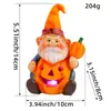 Enfeites de Decoração de Abóbora de Halloween Transfronteiriços, Enfeites Brilhantes de Velho e Gnomo, Artesanato Inovador de Resina de Gnomo de Jardim
