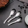 Colher de aço inoxidável 304 colher infantil colher utensílios de cozinha tamanho grande, médio e pequeno presente colher pequena colher de tempero