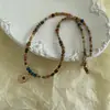 Collar de Corazón Hecho a Mano con Cuentas para Mujer, Diseño de Nicho, Retro Elegante de Alta Gama, Accesorios Versátiles de Cadena para Clavícula