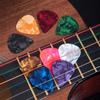 Palheta de guitarra 0.46 0.71 0.96mm palheta de celulóide palheta de ukulele palheta de coração fosco