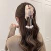 Pinza de Pelo con Flecos de Lazo de Peluche Pinza para el Pelo Disco Trasero para el Cabello Pinza para el Cabello de Otoño e Invierno Pinza de Tiburón Grande Adorno para el Cabello