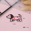 Pegatinas de tela autoadhesivas bordadas por computadora sin costura lindo perro salchicha accesorios para ropa de mascota de dibujos animados decoración al por mayor