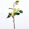 Simulação de galho de macieira pequeno com folhas e frutos, alta sensação ao toque, decoração de mesa, flor artificial, significado de paz, frutas, móveis para casa