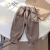 Pantalones Casuales de Otoño para Niñas con Diseño Floral 3D, Pantalones Jogger con Cordones de Moda Estilo Coreano, Nuevos Pantalones Largos Versátiles para Niños Pequeños en Primavera y Otoño