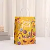 Bolsa de Regalo de Compras Bolsa para Llevar a Casa Bolsa de Empaque de Halloween Bolsa de Papel Kraft Blanco Bolsa de Tote Impresa para Fiesta