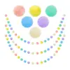 Guirnaldas de pompones de colores para decoración de fiesta de cumpleaños, accesorios para montaje de escena, adornos de pared de fondo, ambiente festivo estilo ins