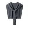 Chal de Punto de Cachemira para Mujer, Ropa de Abrigo para Primavera y Otoño, Cárdigan Delgado de Color Sólido, Bufanda de Cuello Falso Nudada de Verano