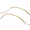 Cadena Plana Chapada en Oro de 2 mm de Venta Caliente Transfronteriza Europea y Americana Cadena Simple de Esvástica Collar Cadena Venta Directa de Fábrica Suministro Listo