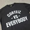Marca Británica de Moda Estampado de Letras Every Body Casual Unisex Manga Corta Camiseta de Manga Corta para Hombre