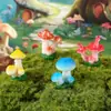 Paisajismo Forestal Micro-Paisaje Adornos de Hongos Artificiales Manualidades de Resina DIY Decoraciones de Jardinería para Suculentas y Bonsáis