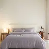 Juego de cuatro piezas de algodón cepillado grueso 100S de alta gama, juego de tres piezas de sábana, funda de edredón y sábana bajera de algodón puro, ropa de cama de lujo ligero para otoño e invierno