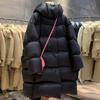 Jaqueta de Penas Feminina de Comprimento Médio com Alto Volume 90 Penas de Pato Branco Resistente ao Frio Moda Inverno 2026 Casaco Acolchoado