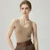 Suéter de Cachemira a Rayas con Cuello en U para Mujer, Camisola de Punto Suave y Pegajoso, Alta Elasticidad, Ajuste Delgado, Ropa Interior de Base con Temperamento