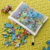 Bolsa de armazenamento para quebra-cabeças brinquedo Bolsa God para crianças Bolsa para peças pequenas Lego Bolsa caixa de cartas de blocos de construção Artefato organizador transparente