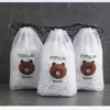 Venta al por mayor transfronteriza de cubiertas de film transparente desechables, 500 piezas por paquete, cubiertas multifuncionales de conservación para sobras de comida de refrigerador con forma de oso