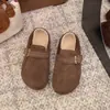 Zapatos Retro Cálidos Birkenstock para Mujer 2026 Otoño/Invierno Nueva Moda Casual Punta Redonda Aumento de Altura para Personas Bajas Zapatos de Algodón con Felpa