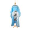 Ropa para Peluquería y Barbería Paño de Cintura Grande Chal para Teñir el Cabello Delantal de Peluquero Paño para Afeitar Chal Rayado Azul y Blanco