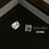 Qingmei flash explosivo boutique circonita inferior súper brillante decoración de diamante para uñas carbono alto transparente cuadrado grueso azúcar de roca ovalado circonio
