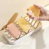 Jabonera de Acero Inoxidable para Baño, Soporte de Jabón con Drenaje para Encimera sin Taladro, Caja de Jabón de Alta Gama para Baño del Hogar