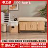 Salón de Peluquería Estilo Chino Cama para Champú de Madera Maciza Salón de Belleza Peluquería Tienda Limpieza de Oídos Tienda Lavabo de Cerámica Cama de Terapia para la Cabeza Circulación de Agua Vaporización