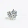 Aretes de aleación de titanio G23 con zirconita de corazón, cabeza F-136, zirconita de corazón de melocotón Super Brillante, accesorios para piercing de labio, aptos para rosca interna