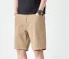 Pantalones cortos de mezclilla blanca ligeros de verano para hombre, entrepierna de 5 pulgadas, pantalones de longitud media modernos estilo coreano, moda de alta gama